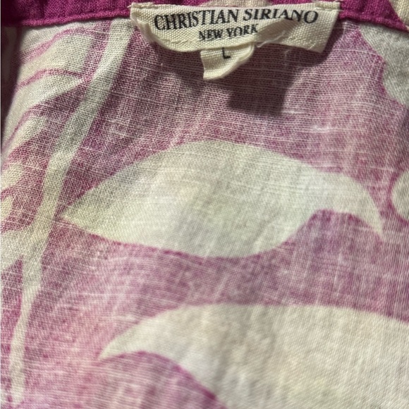 Floral Pink and Cream Women's Top - Picture 4 of 5